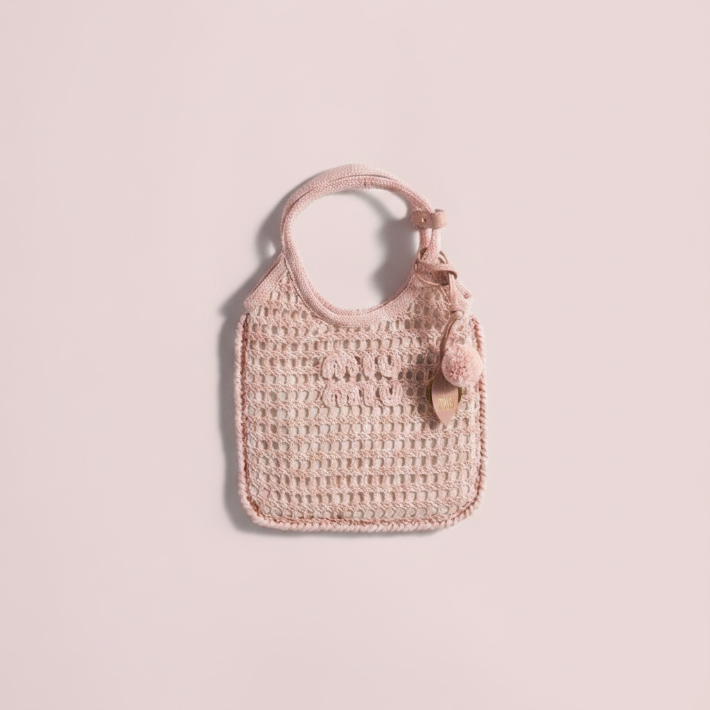 Ivy raffia crochet handbag