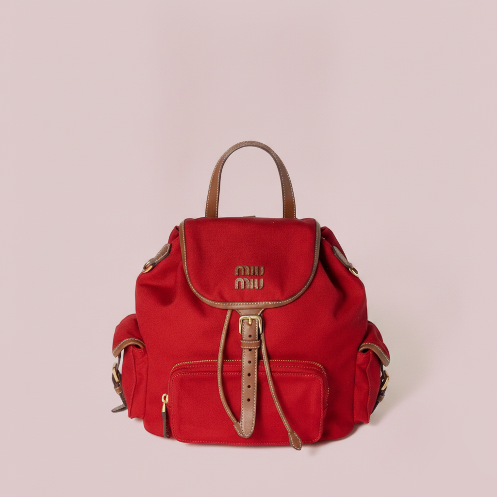 Sac à dos en toile et cuir