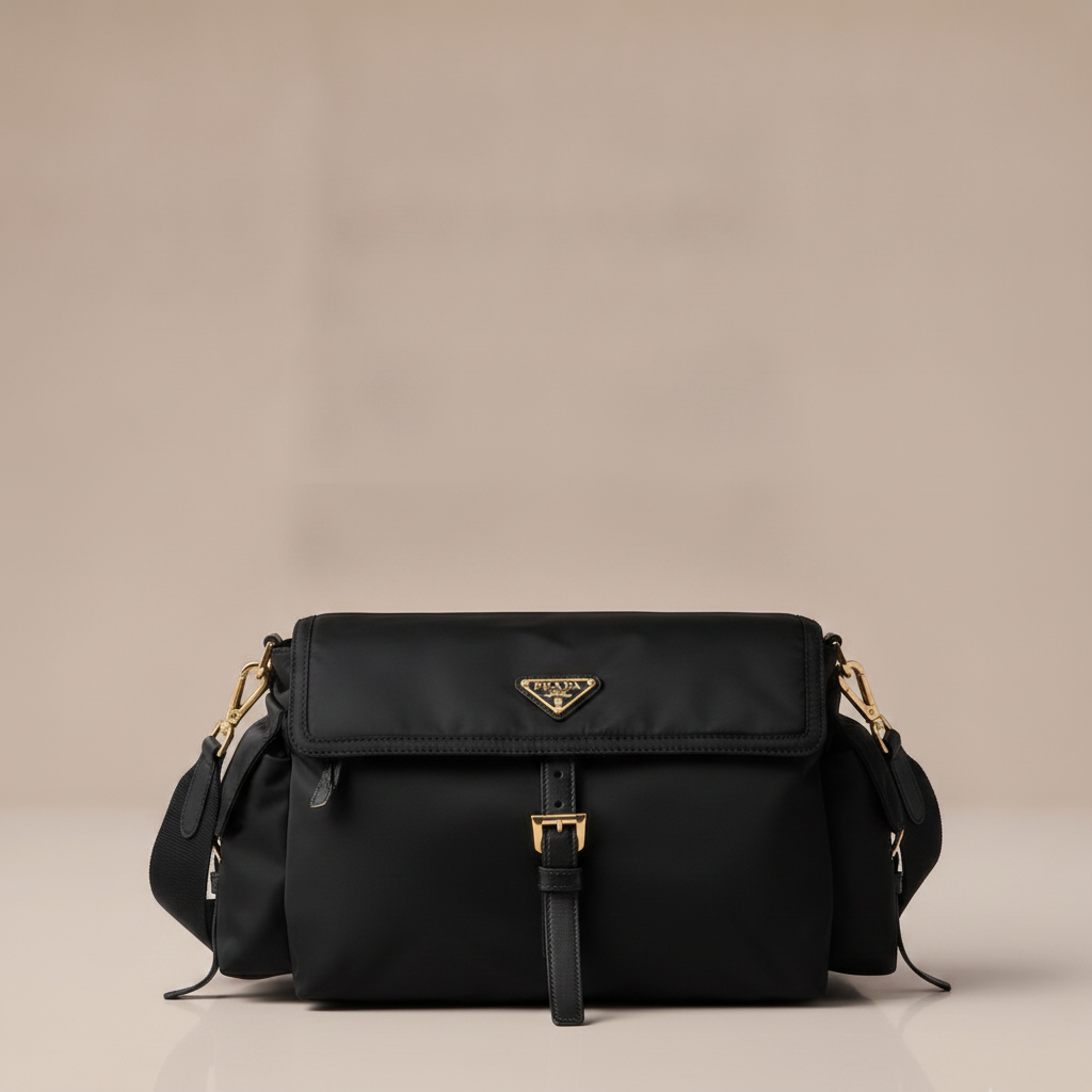 Prada Explore large Re-Nylon shoulder bag with flap