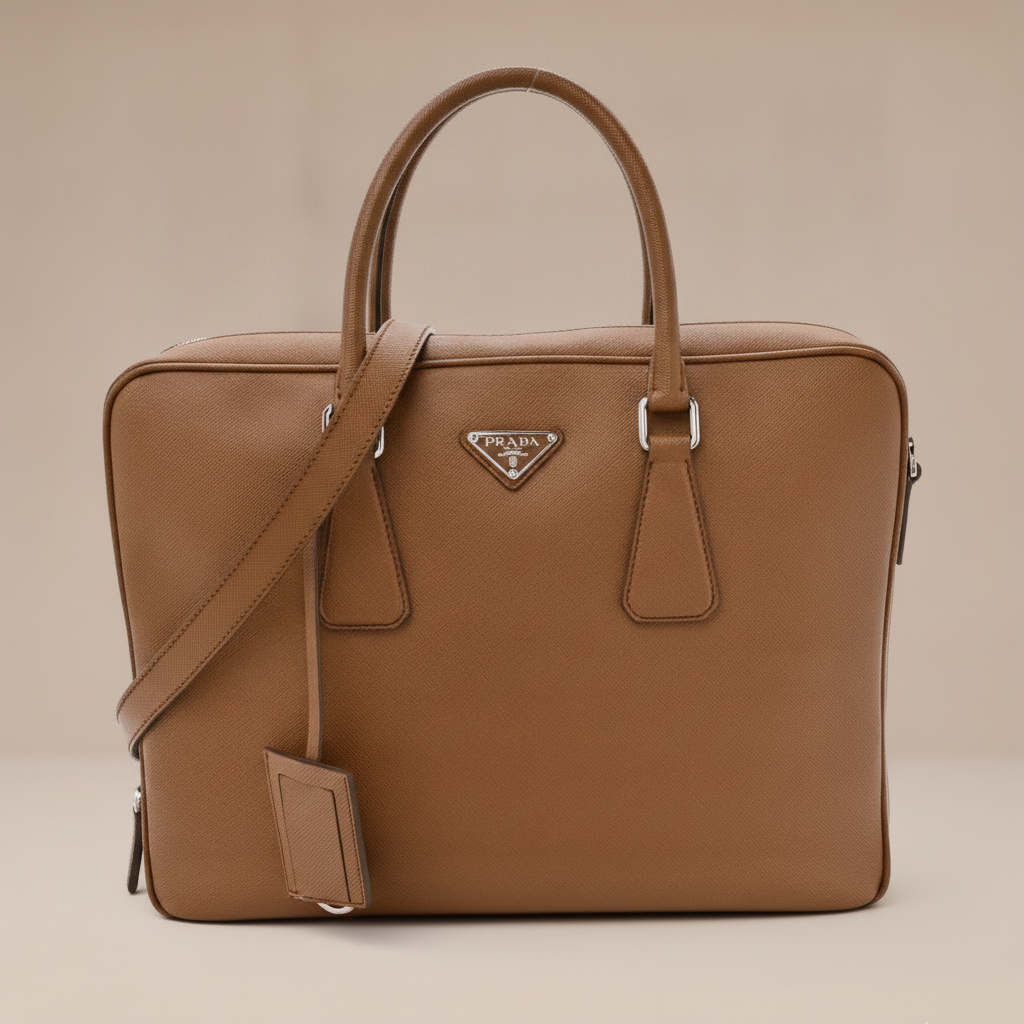 Saffiano Leather Work Bag