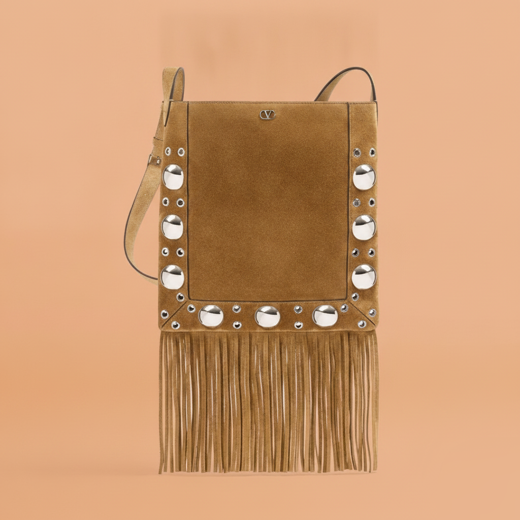 Nellcôte Embroidered Shoulder Bag With Fringes