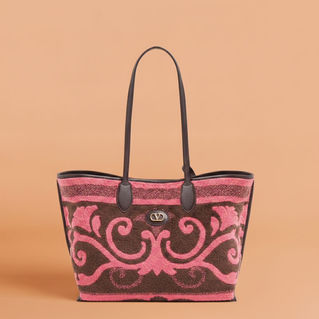 Medium Shopping Bag in Terry Cloth