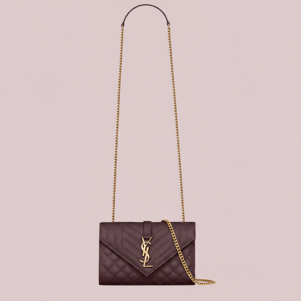 ENVELOPE small in grain de poudre leather